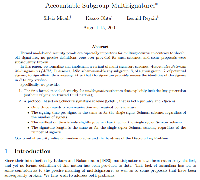 Accountable-Subgroup Multisignatures